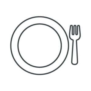 Icon of dinner plate and fork